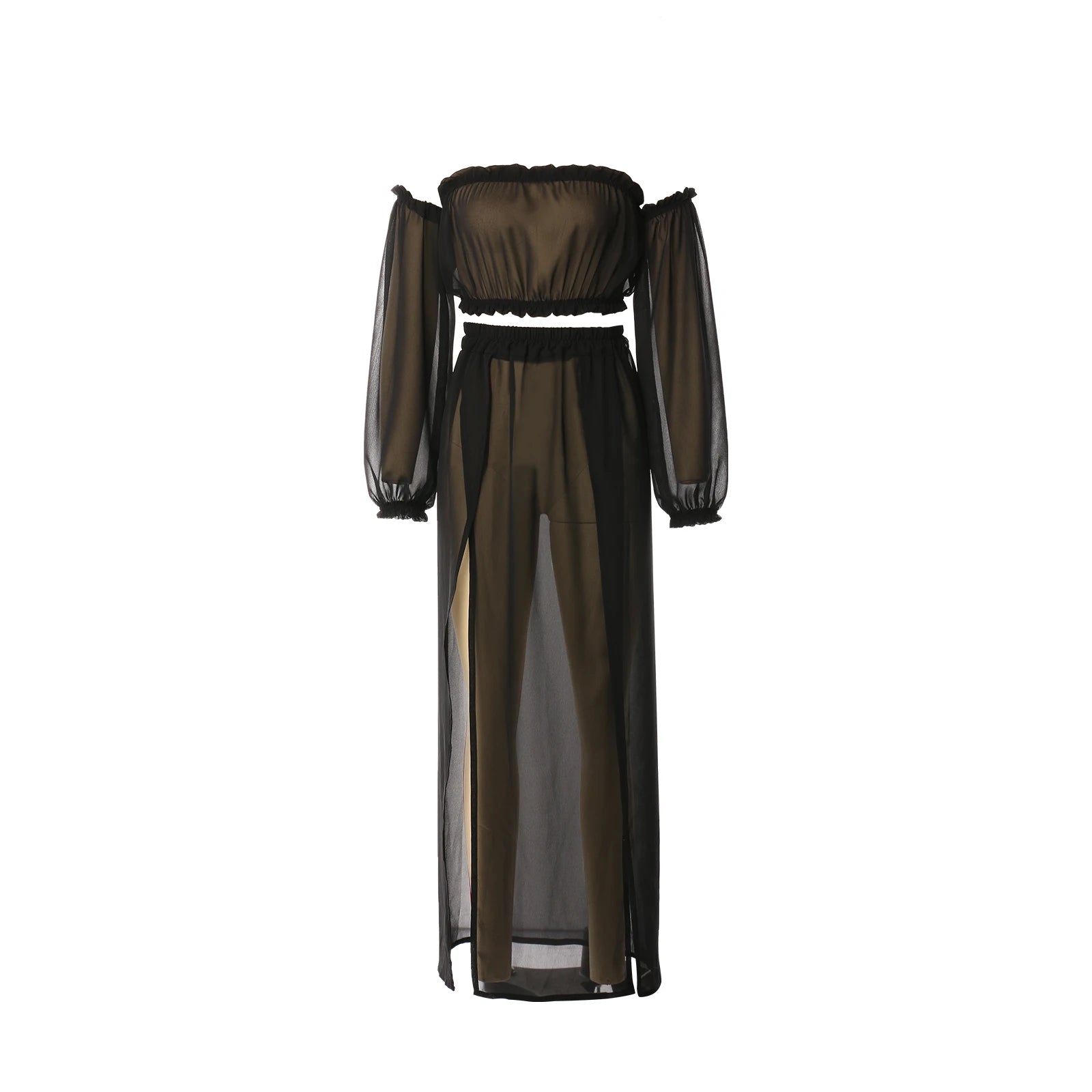 Women's Sheer Beach Cover-Ups Swimwear Bikini Dress & Skirts - Image 11