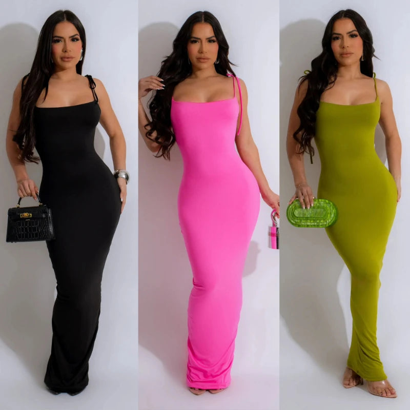Women's Sleeveless Backless Bodycon Maxi Dress for Club Party - Image 6