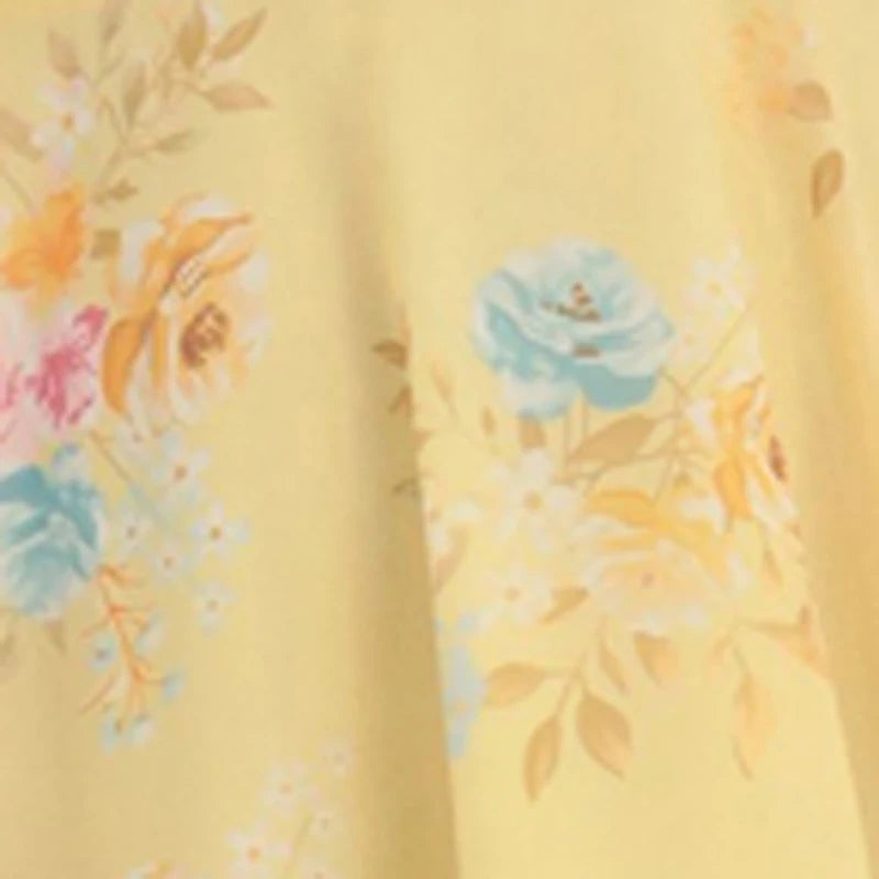 Floral Print Bow Knot Party Dress Spaghetti Straps V-Neck - Image 9