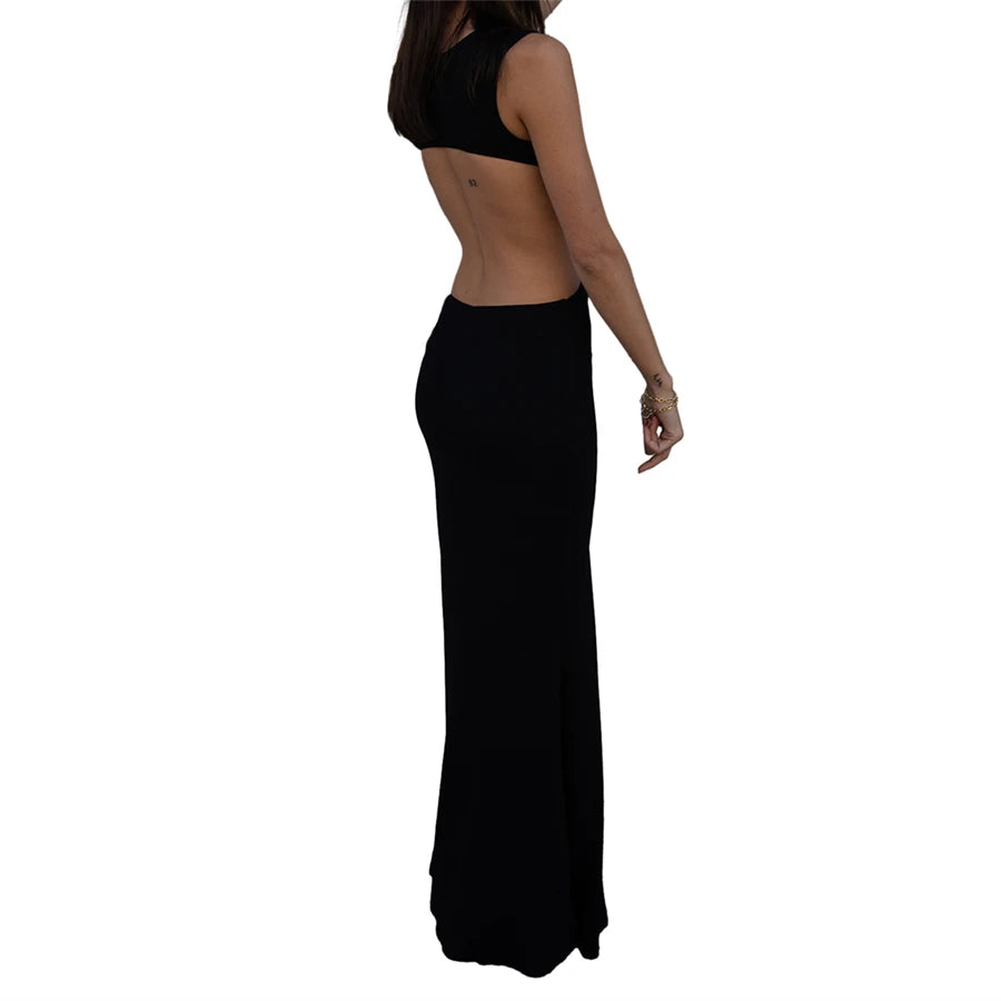 Women's Sexy Sleeveless Backless Bodycon Maxi Dress for Summer Parties - Image 5