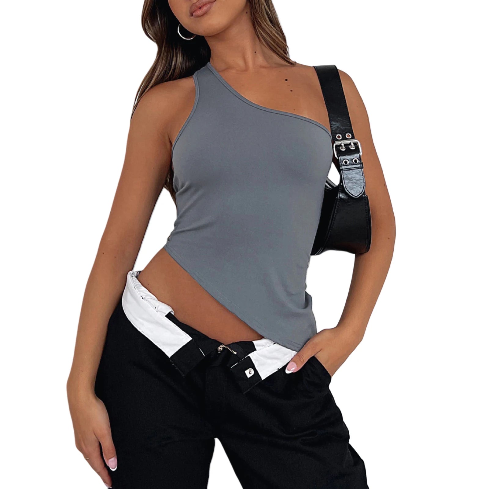 Sleeveless Backless One-shoulder Sexy Camisole Tank Tops for Women - Image 11