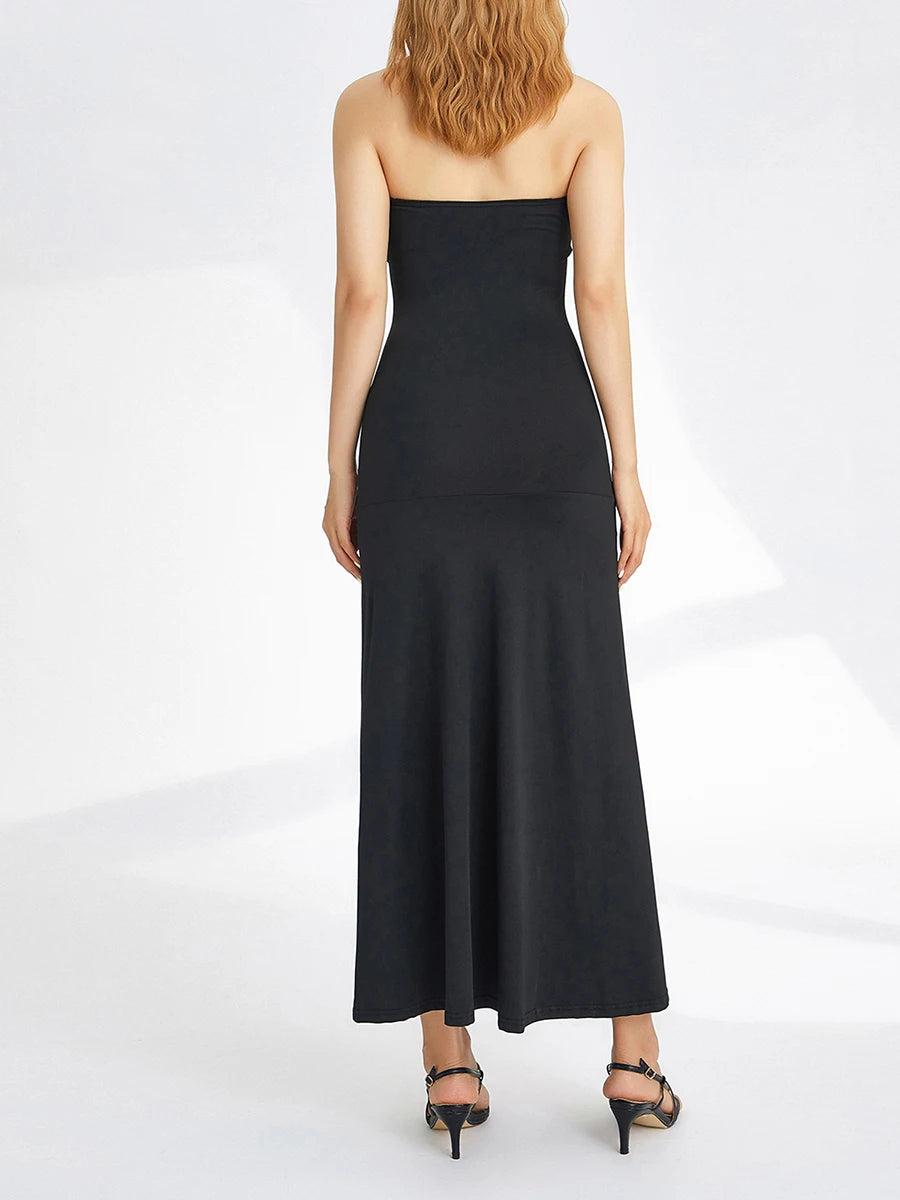 Feminine Sleeveless Shoulder Dress for Summer Parties - Image 3