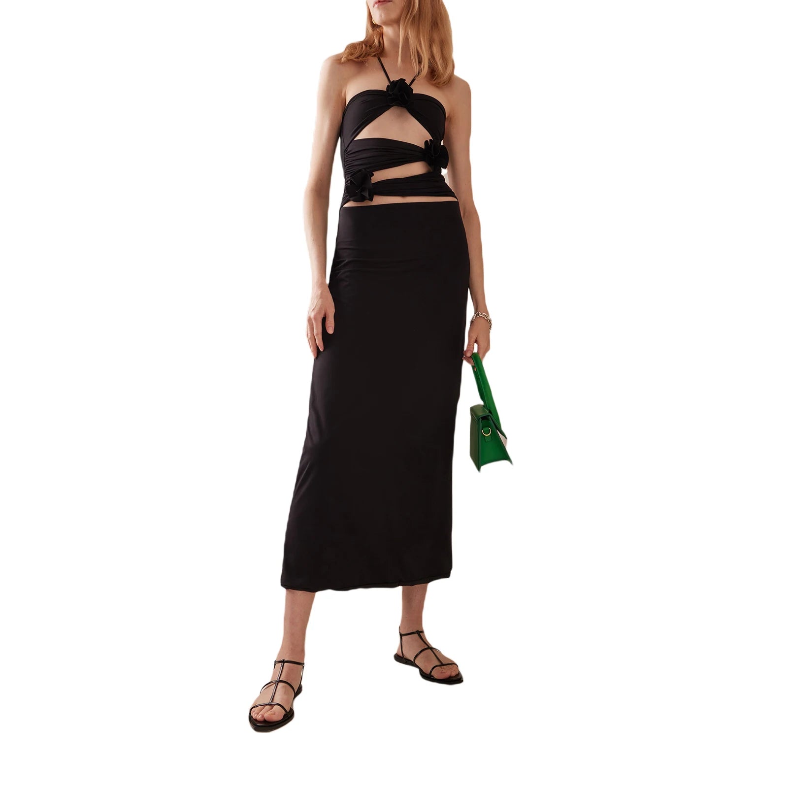 Floral Sleeveless Backless Tie-up Cocktail Dress for Women - Image 5