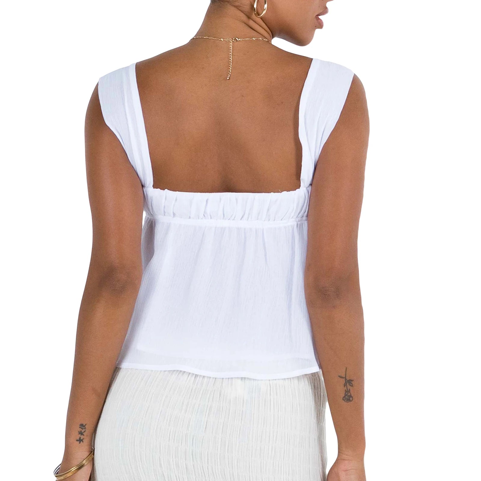 Women's Summer Lowcut Tank Tops - Sleeveless Ruched Camisole - Image 7