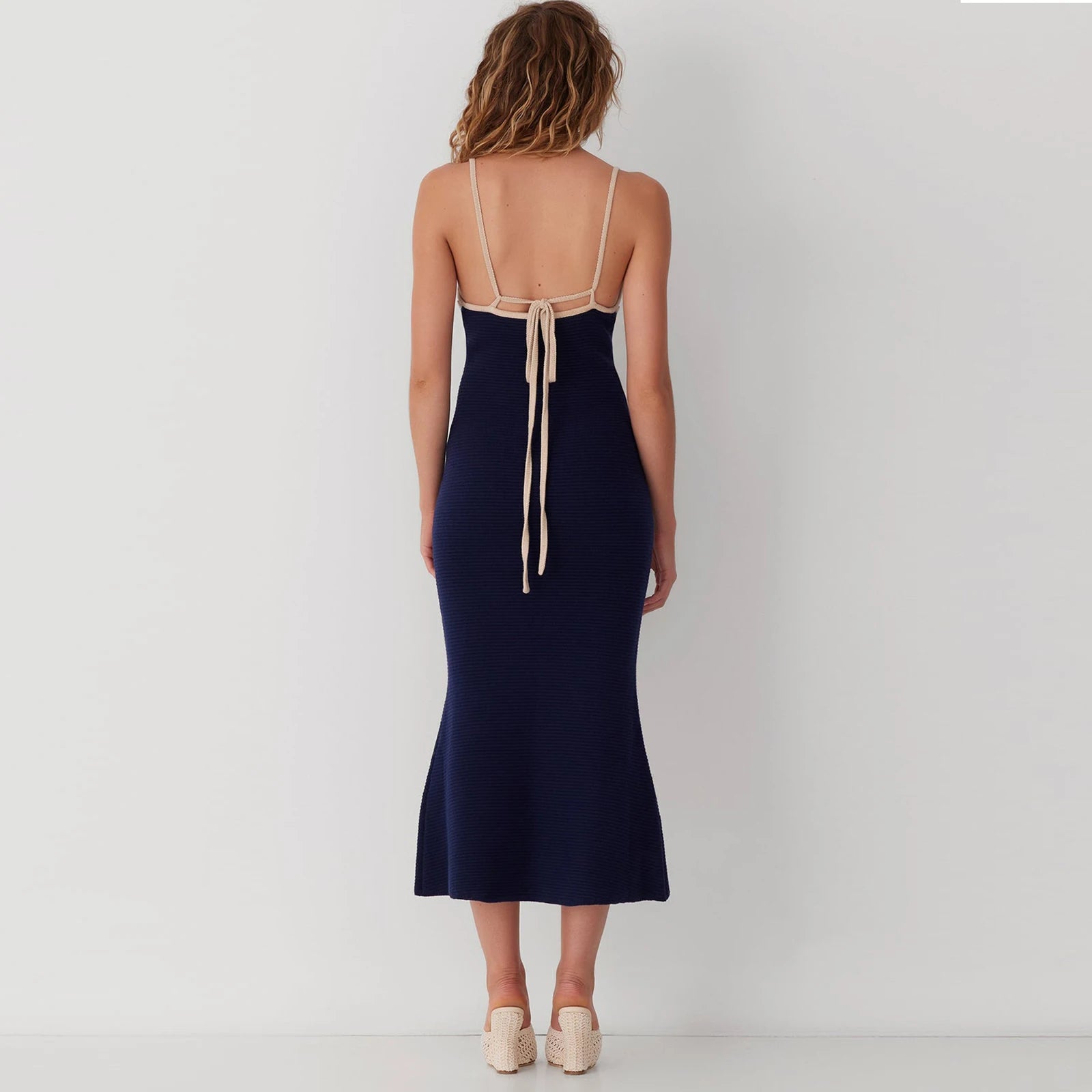 Stylish Shell Print Sleeveless Knit Dress for Women Summer Beachwear - Image 6