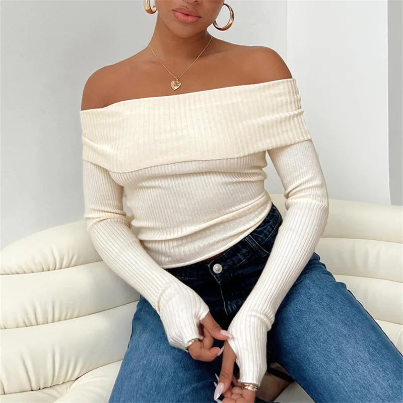 Women's Fairy Gunge Knitted Crop Top Flower Shirt