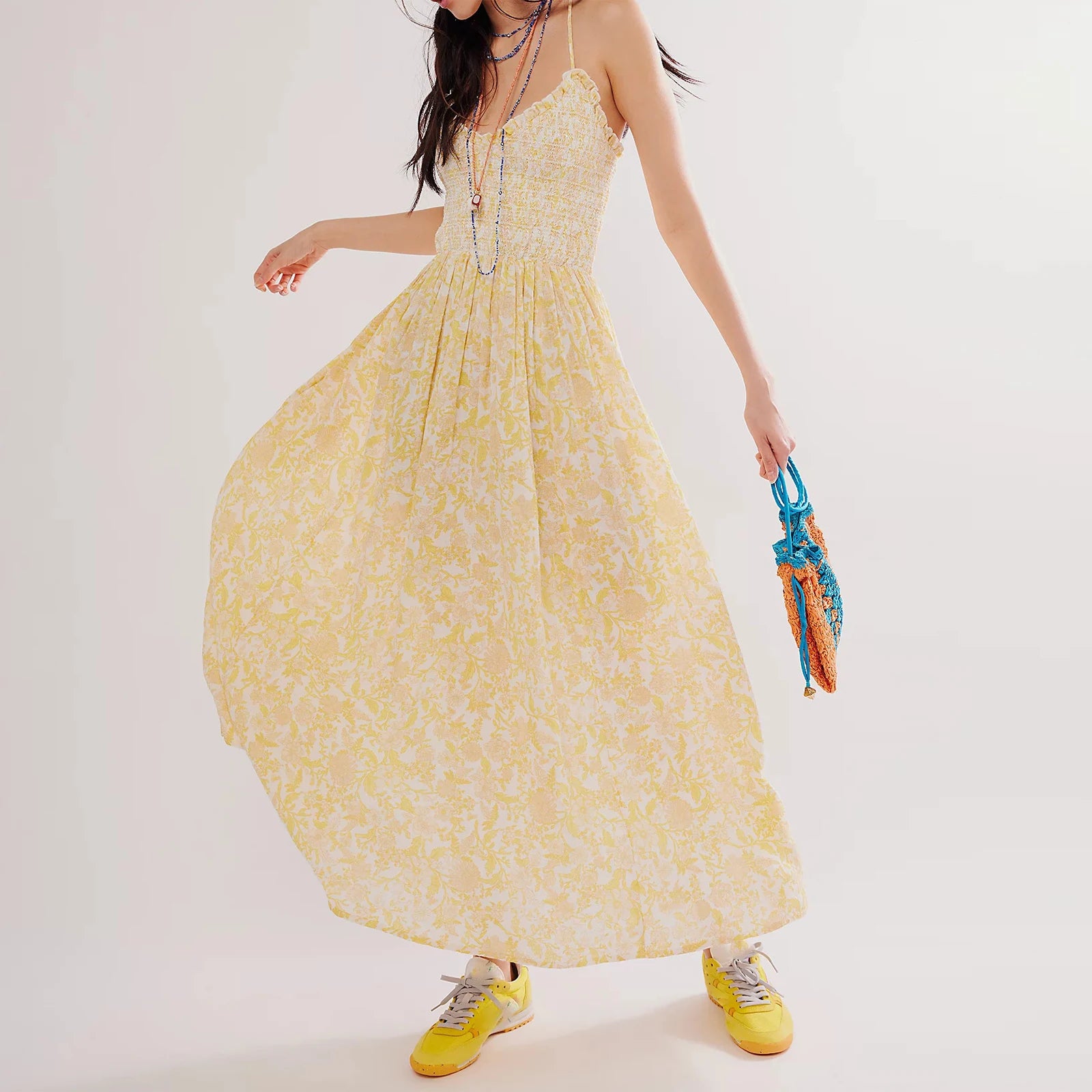 Boho Bohemian Beachwear Bodycon Maxi Dress - Image 6