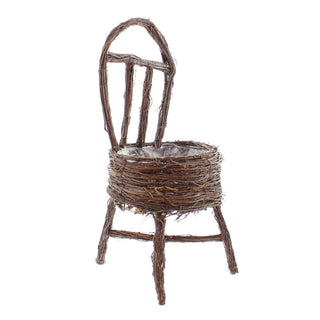 Plant Basket Chair Flowerpot Planter Garden Pasture Round Chair Ornament Balcony Planter Pot Garden Pots Wicker Rattan Flower Holder Basket