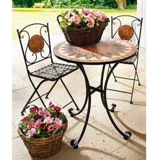 metal folding table and chairs