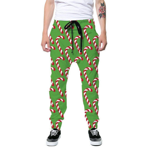 Ginger Bread and Candy Cane Mix Leggings, Christmas Pajamas