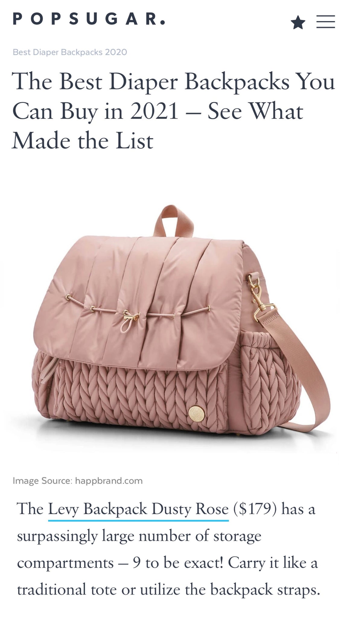 Forbes: The Best Designer Diaper Bags – HAPP BRAND