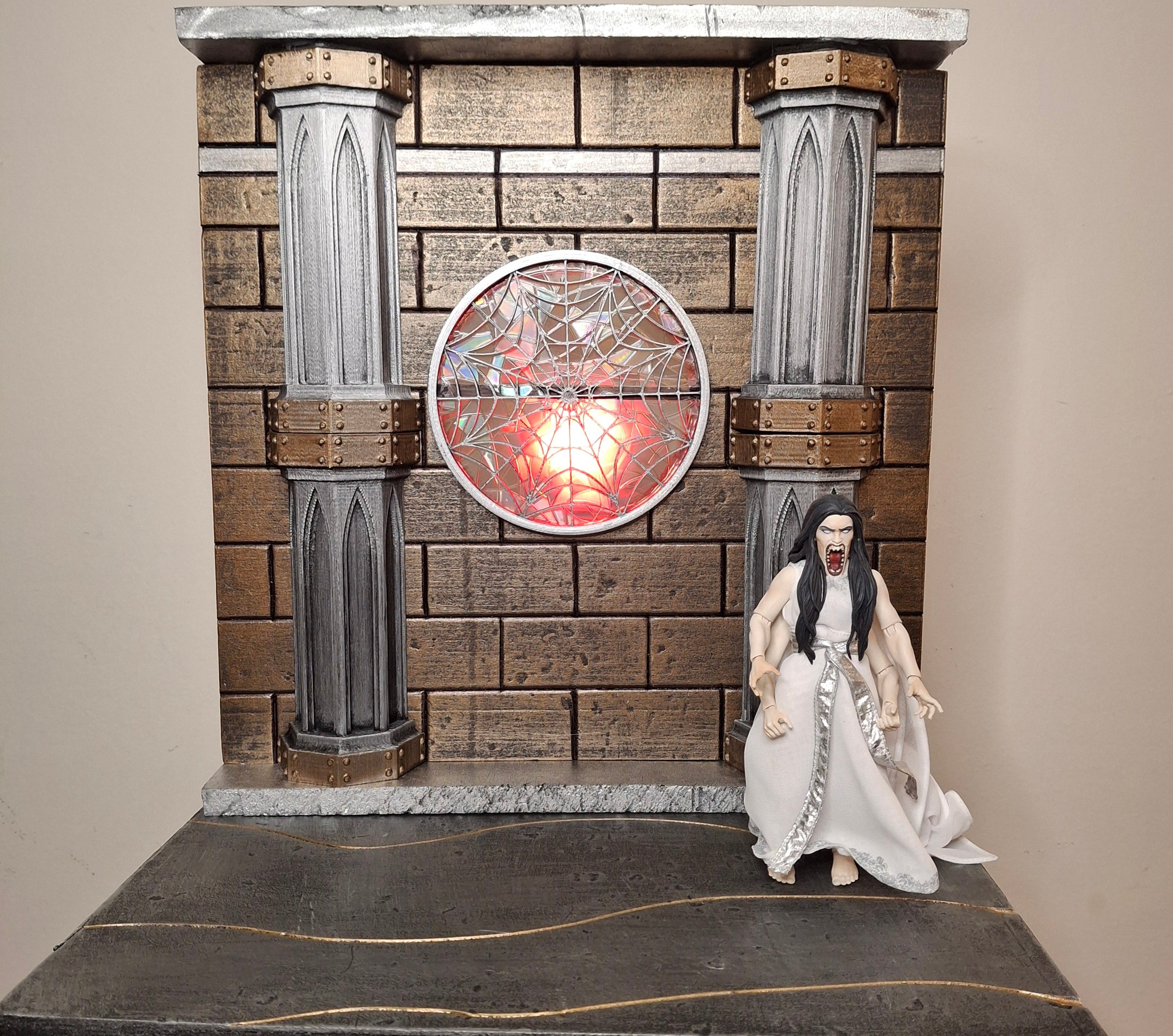 Mythic Legions Modular diorama with Round window handmade custom Mezco Neca Marvel Legends Detolf