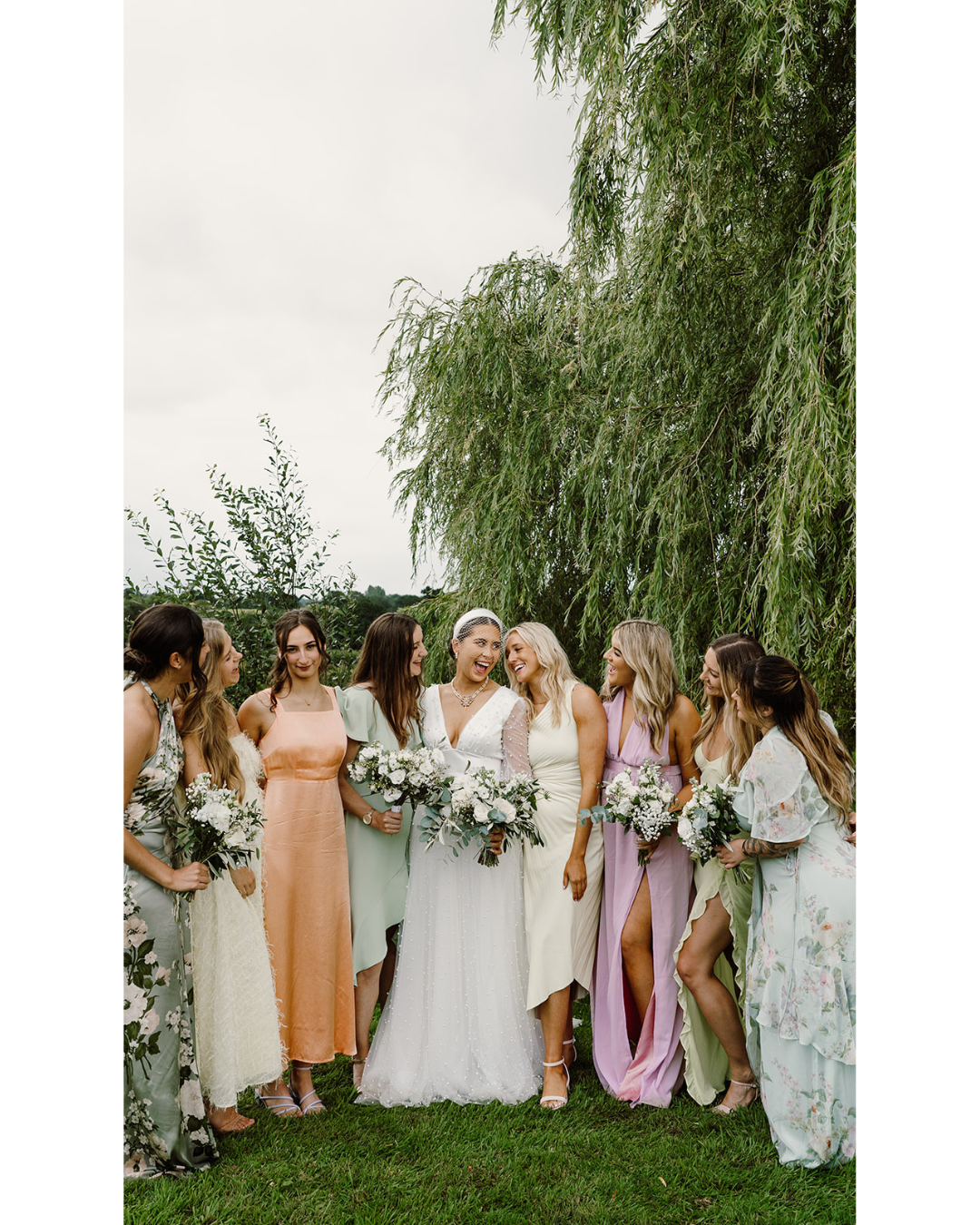 A Birdcage Veil Padded Headband For A Modern Classic Bride