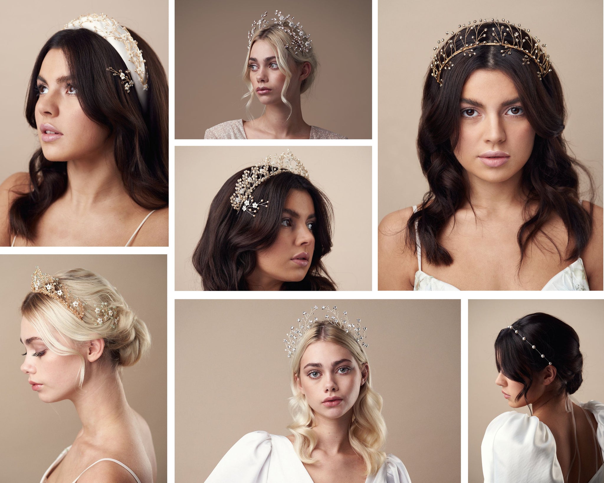 Debbie Carlisle Goddess collection of crowns and headbands for modern brides