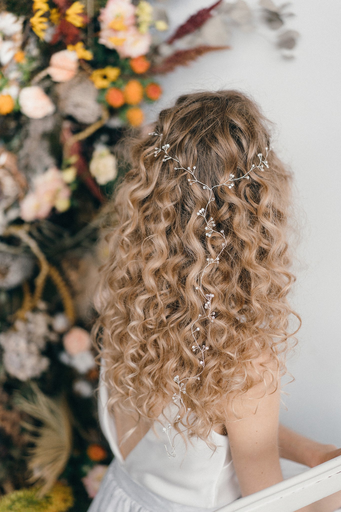 Boho wedding hair accessories Celine 'Y' plait