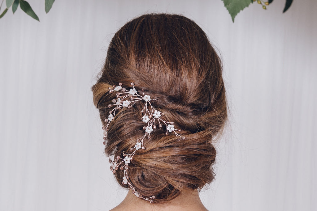 Boho wedding hair accessories Evie hair vine by Debbie Carlisle