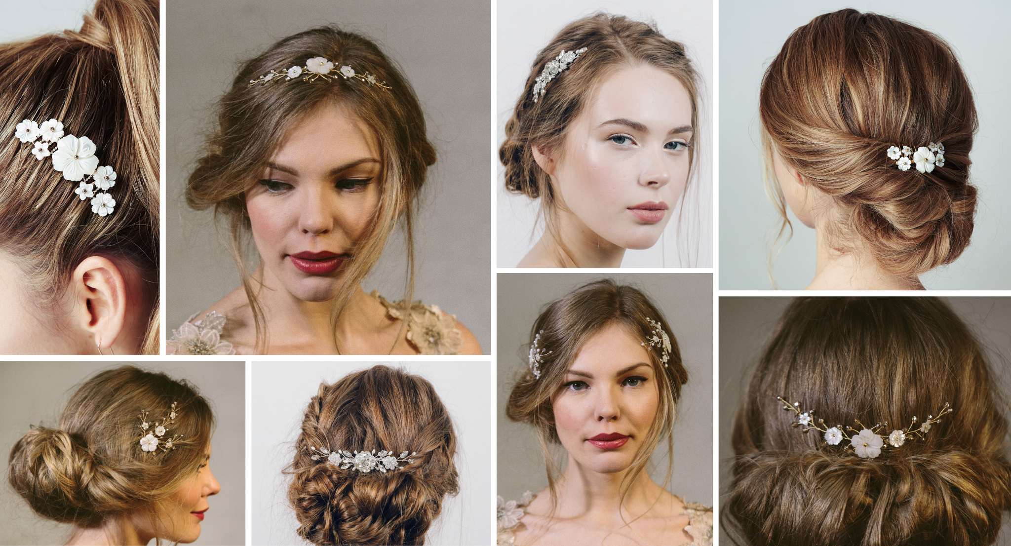 botanical wedding hair accessories - combs