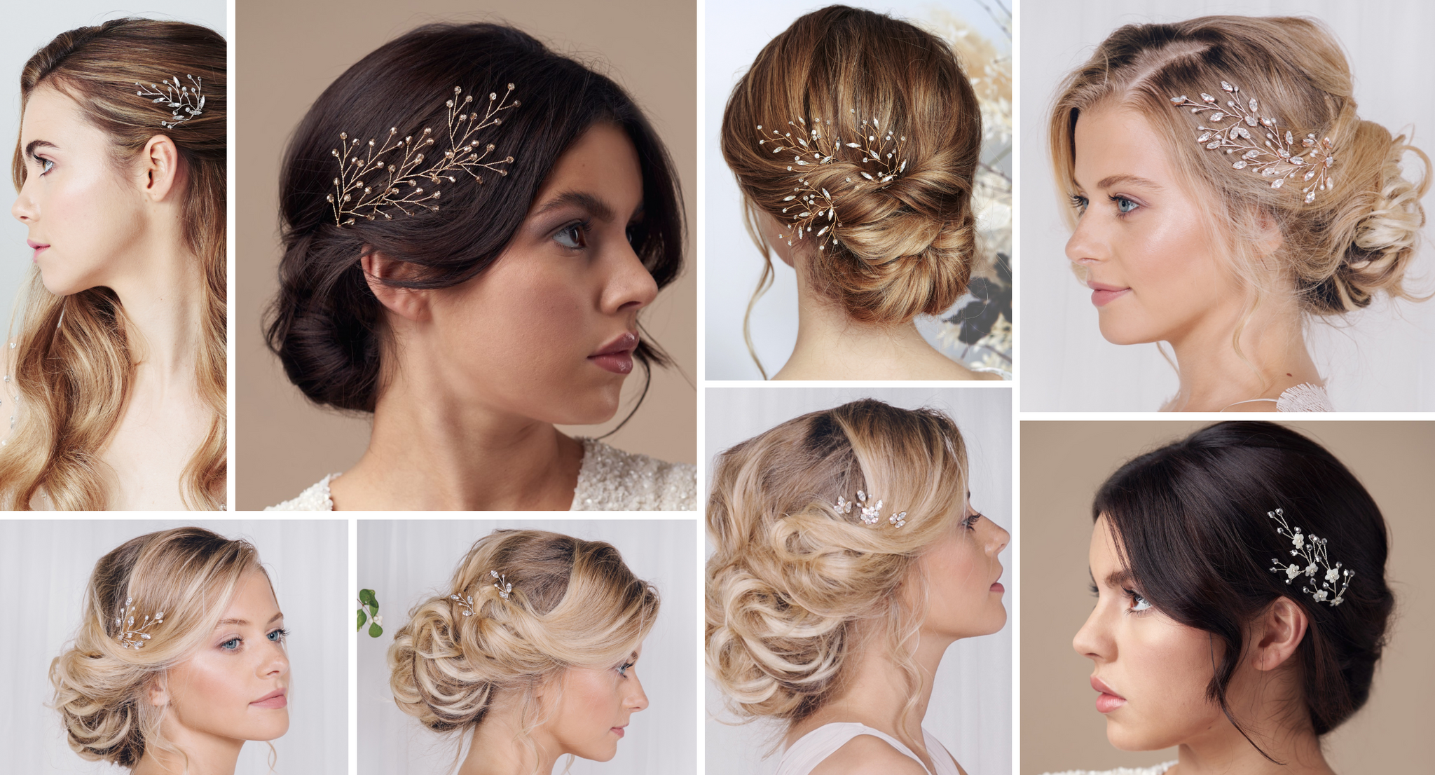 botanical wedding hair accessories - hair pins
