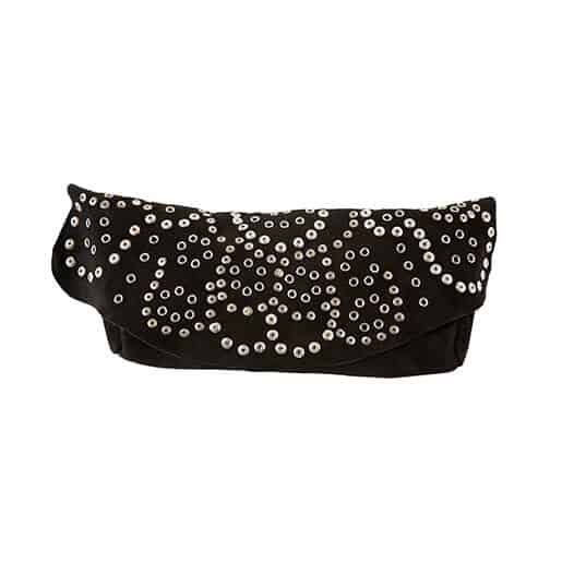 Bolsa Clutch com Tachas Preta