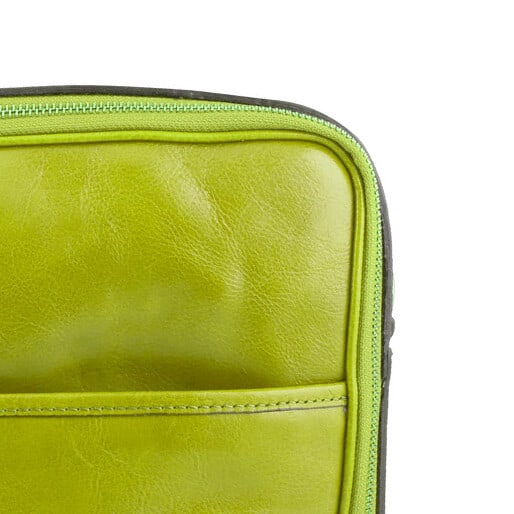 Bolsa para Notebook em Couro Verde