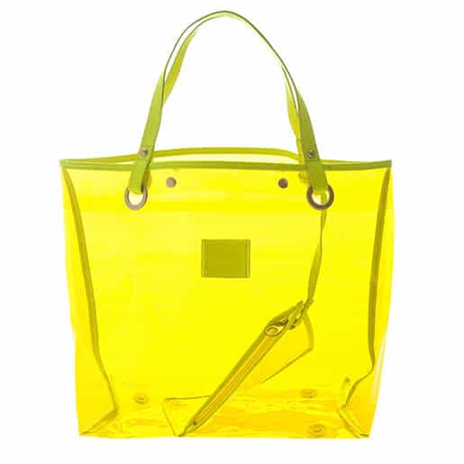 Bolsa de Ombro Transparente Neon Amarela