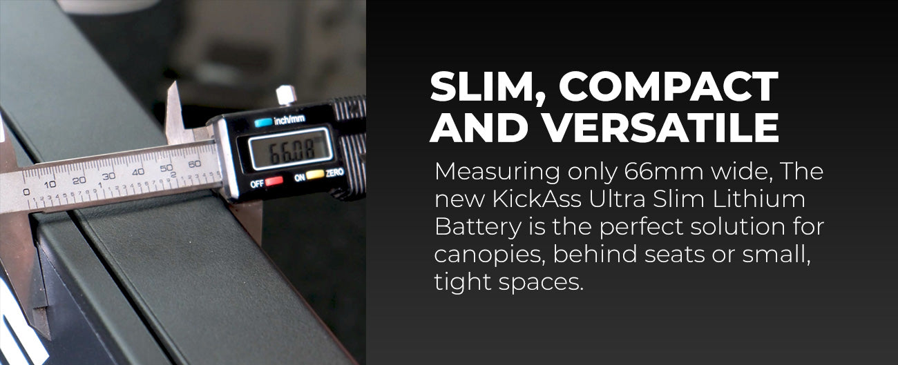 KickAss Ultra Slim 105AH Lithium Battery with Bluetooth