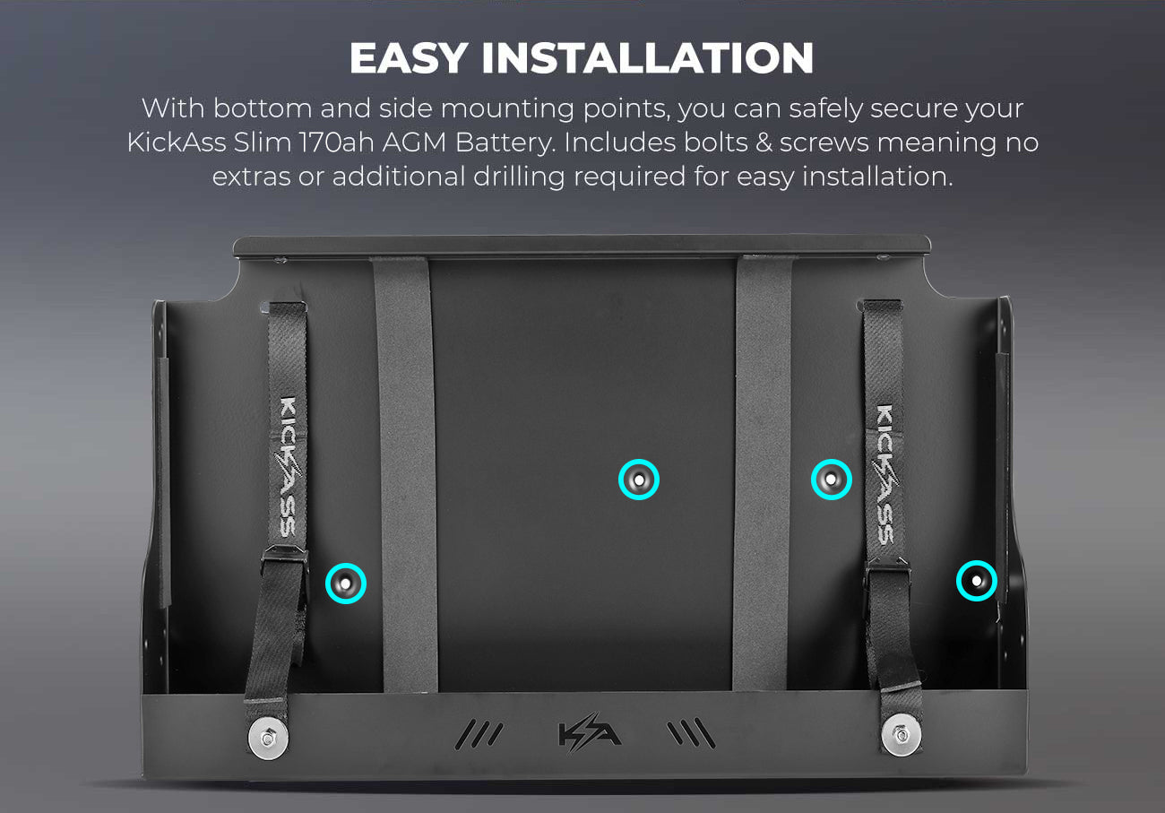 KickAss 170AH Slim Battery Tray