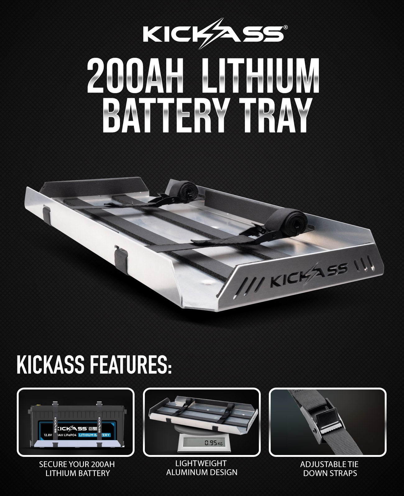 Kick Ass 200Ah Battery Tray