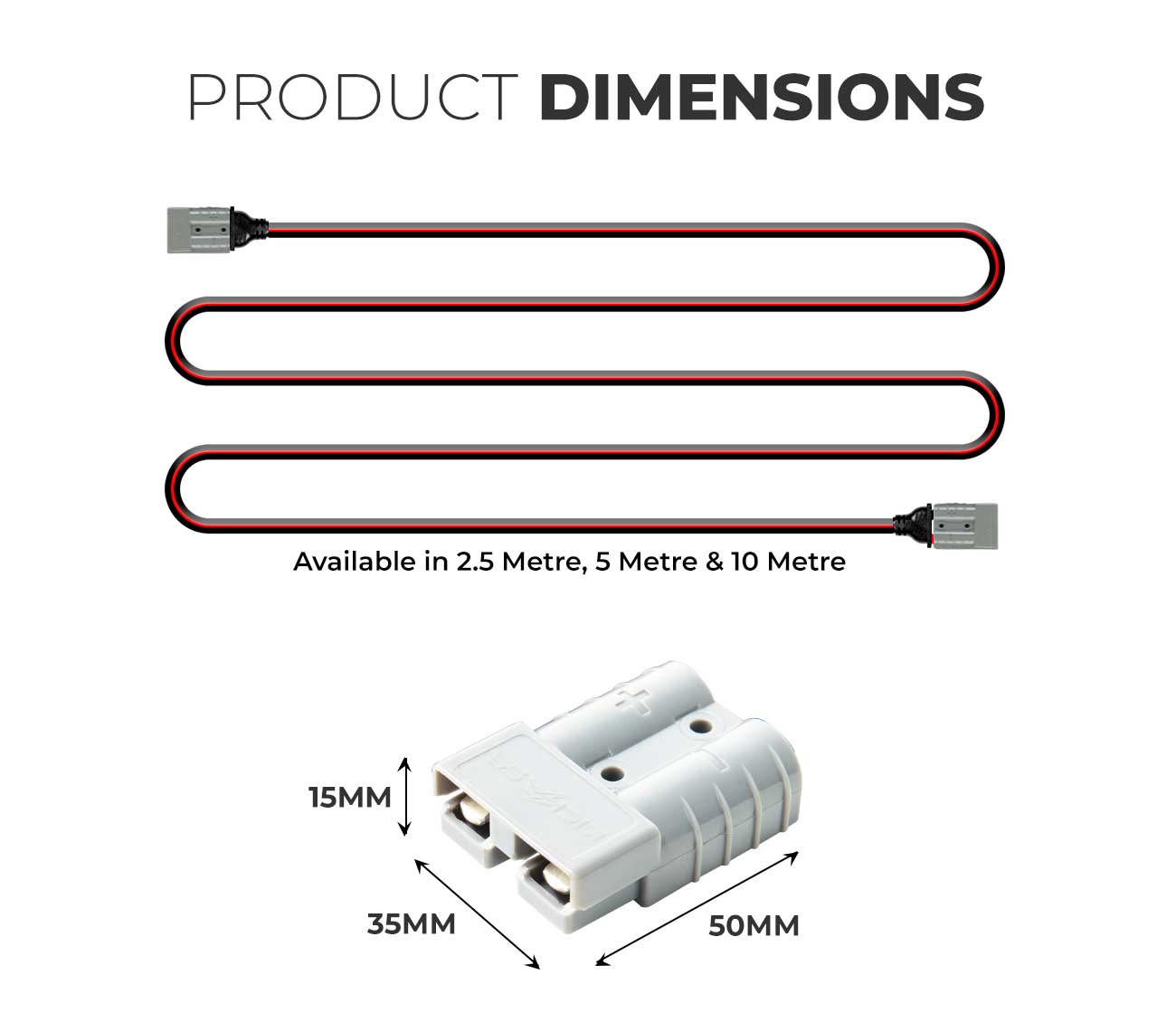 KickAss 8B&S 10 Metre Extension Lead With Anderson Style Connectors