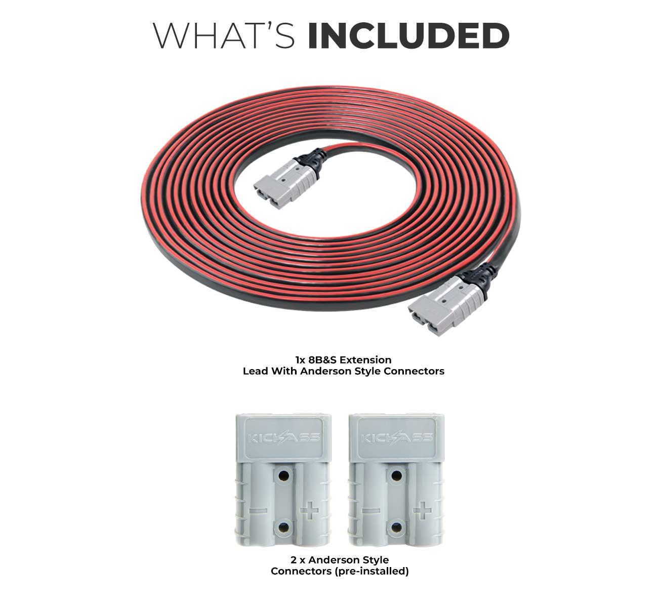 KickAss 8B&S 10 Metre Extension Lead With Anderson Style Connectors