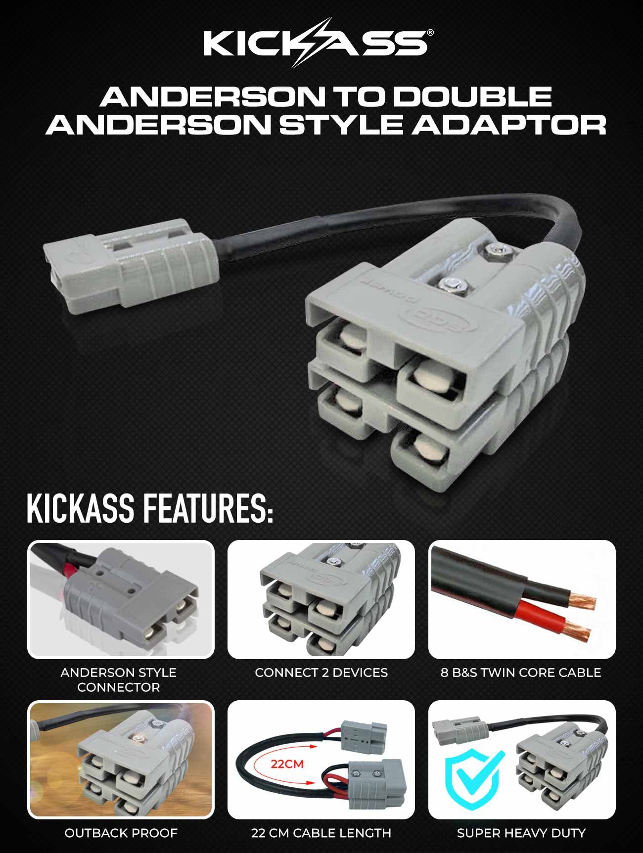 KAAnd-2And - Anderson to Double Anderson Style Adaptor