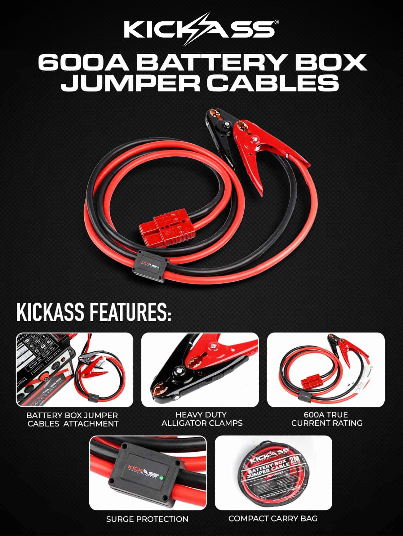 600A Battery Box Jumper Cables