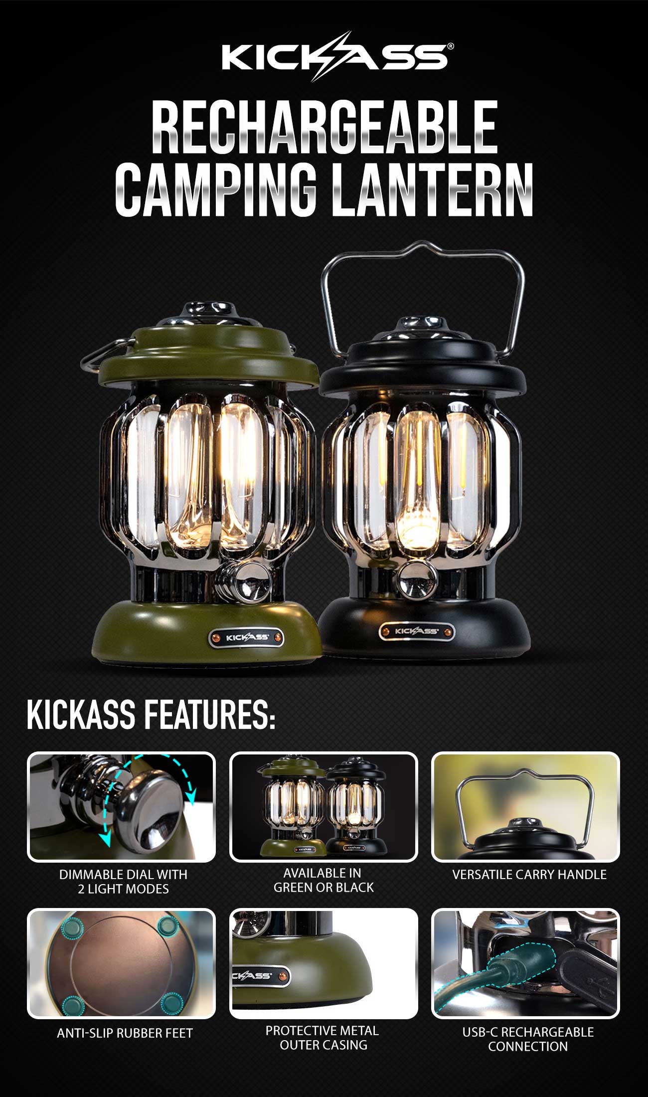 KickAss Vintage Camping Lantern