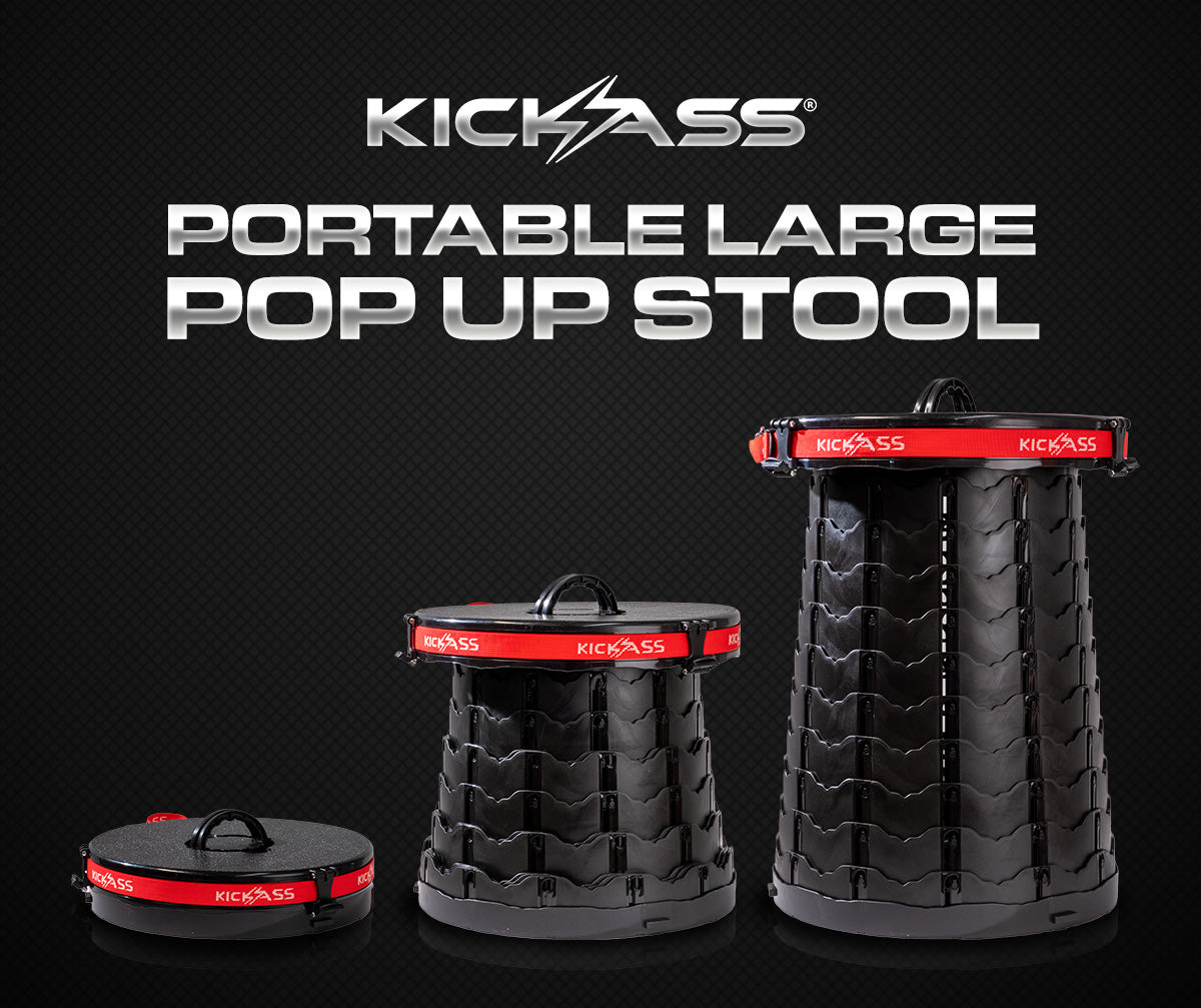 KickAss Large Portable Outdoor Pop Up Stool