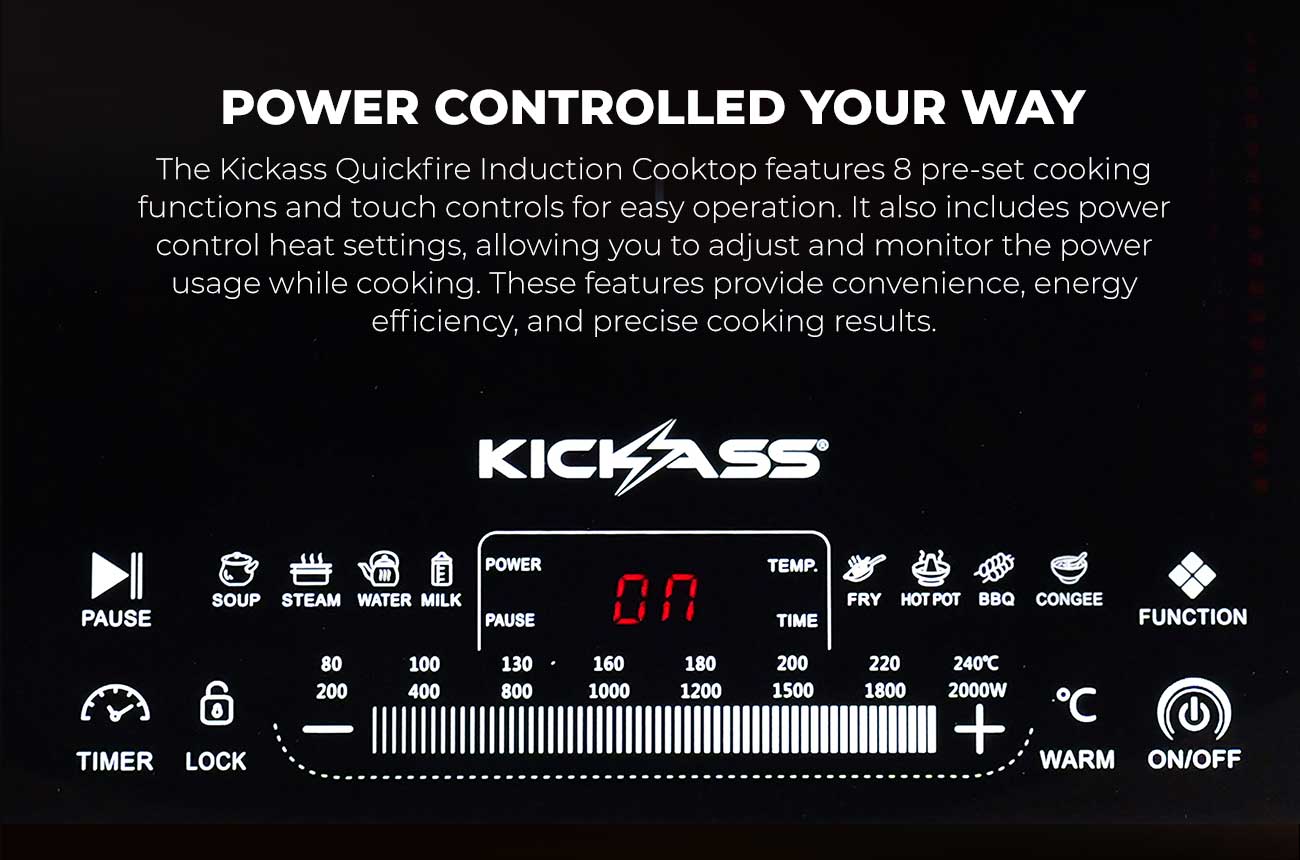 KickAss QuickFire Portable Induction Cooktop