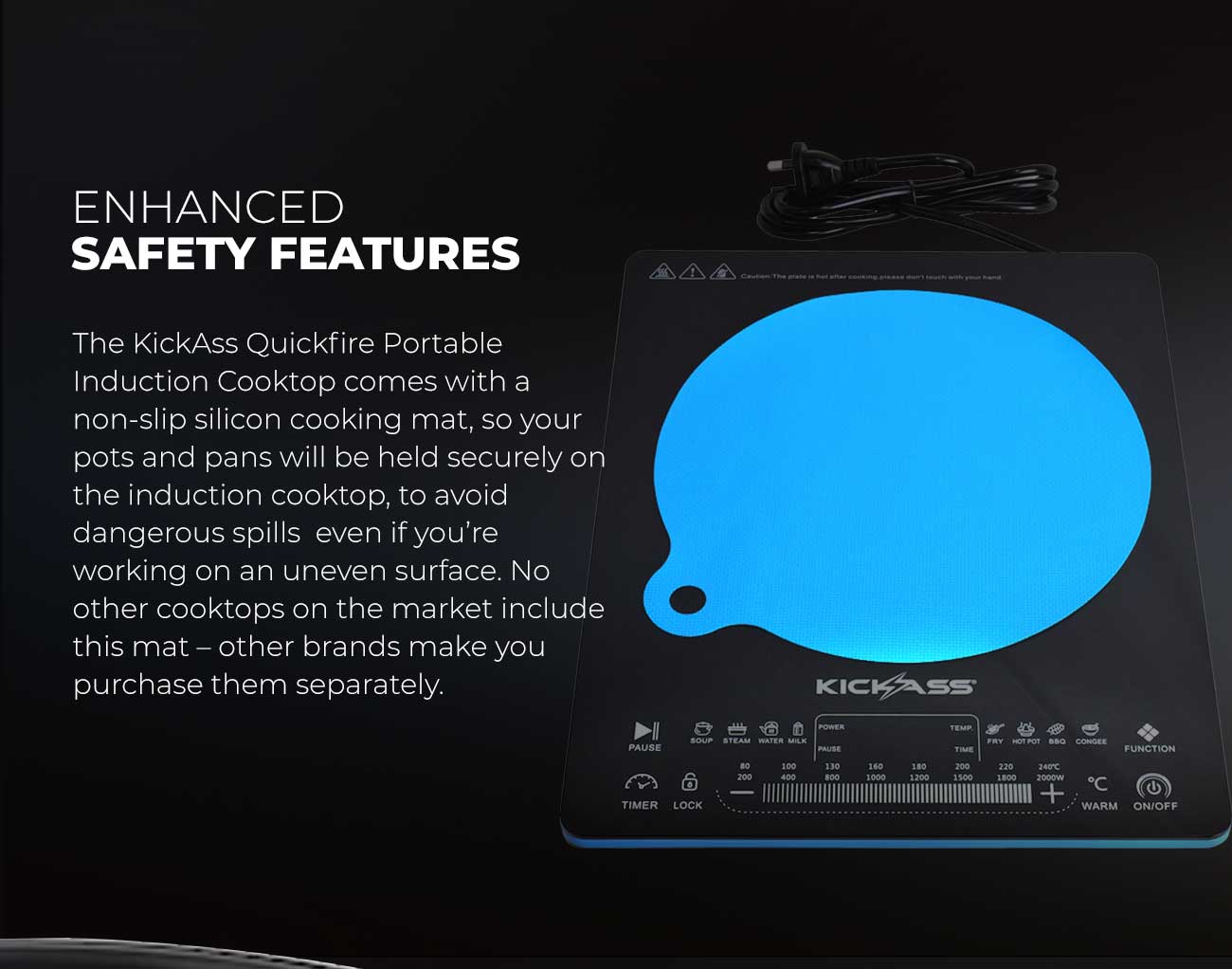 KickAss QuickFire Portable Induction Cooktop