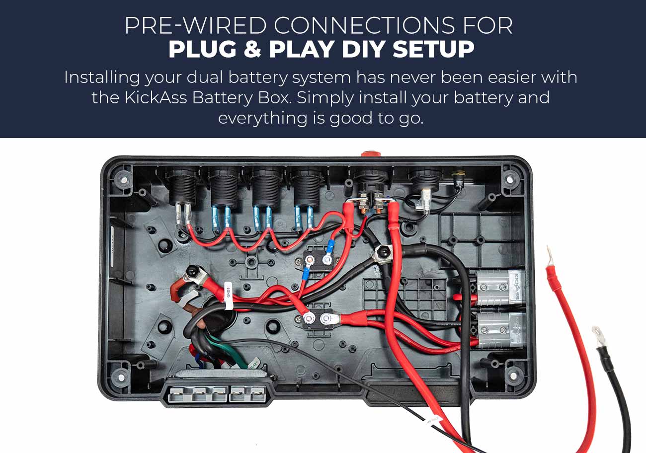 Portable Battery Box Power Station with Integrated 25A DCDC Charger