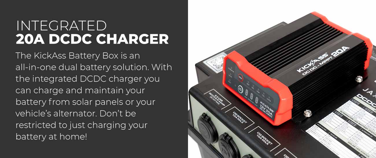 Portable Battery Box Power Station with Integrated 25A DCDC Charger