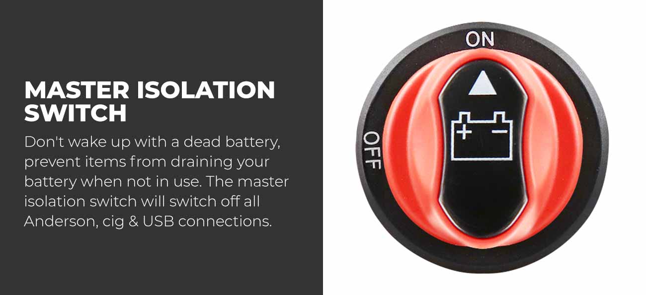 Portable Battery Box Power Station with Integrated 25A DCDC Charger