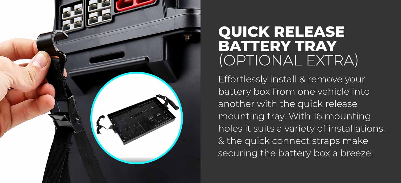 KickAss Portable Lithium Battery Box Power Station With 25A MPPT DC-DC Charger & 120Ah Lithium Battery Combo