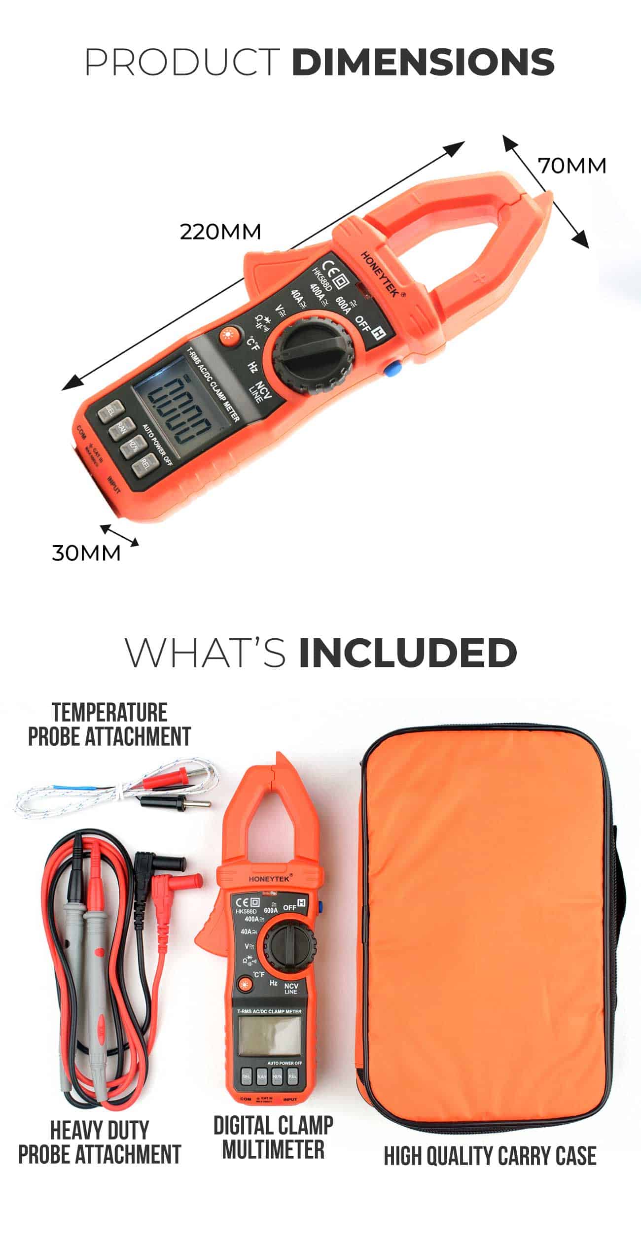 KAMMCM - Precision Digital Clamp MultiMeter