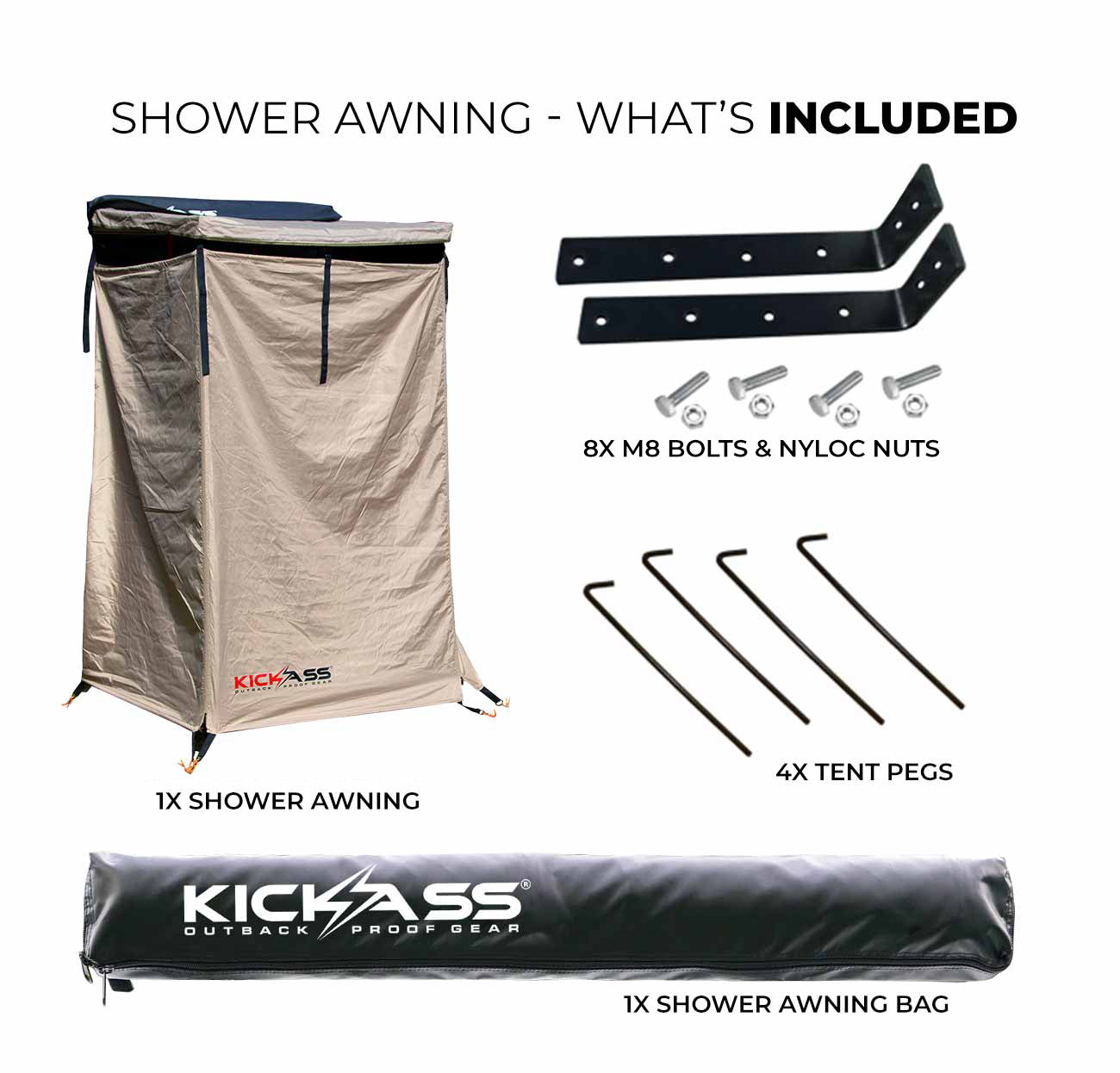 Shower Tent Awning V3 Premium Edition Shower Tent