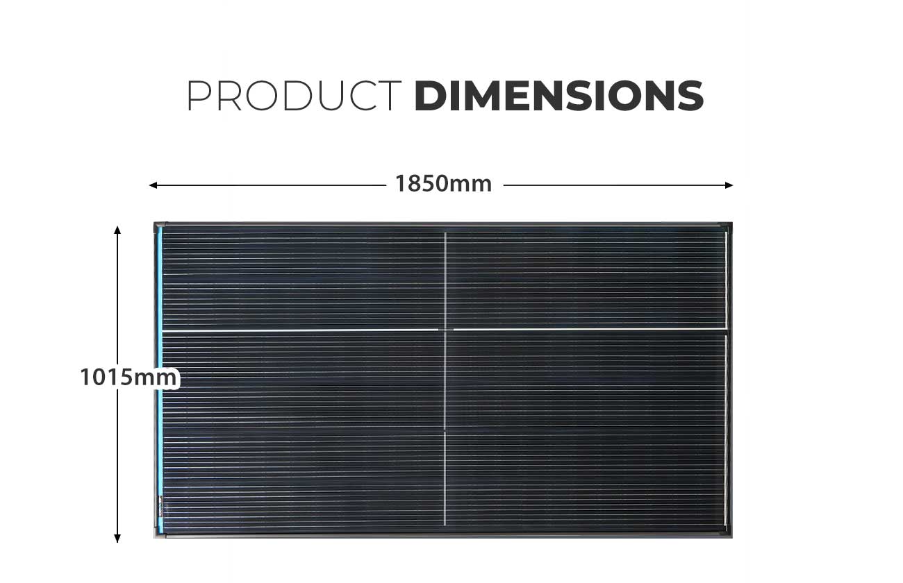 KickAss 12V 350W Fixed Solar Panel Glass Roof Top