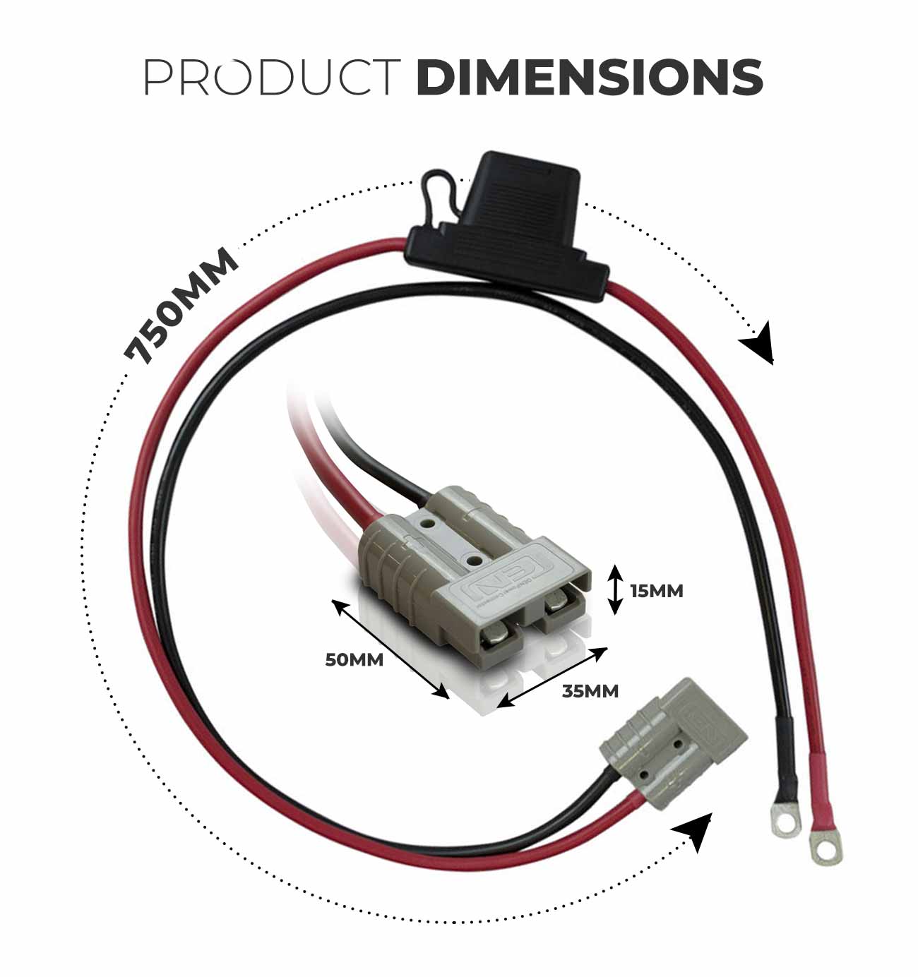 KAMAXIFHAND - KICKASS Automotive Inline MAXI Fuse Holder - Anderson Plug