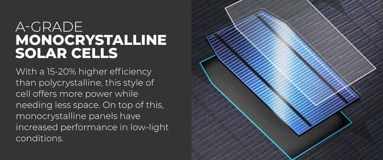 A-grade monocrystalline solar cells