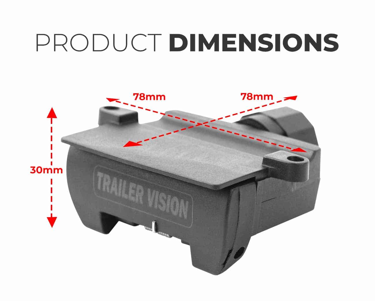 TV7SFS - 7 Pin Flat Trailer Plug With Secure Connect Spring Contacts