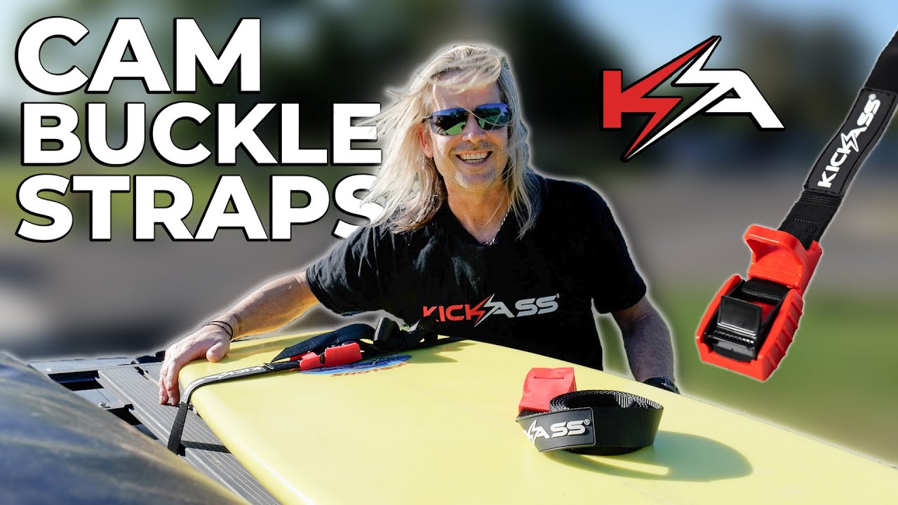 Watch Video of KickAss Cam Buckle Strap 38mm x 1.8m - Pair