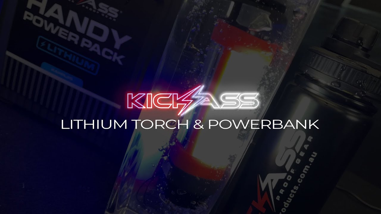 Watch Video of KickAss LED Torch Light Power Bank Rechargeable - 2 Pack