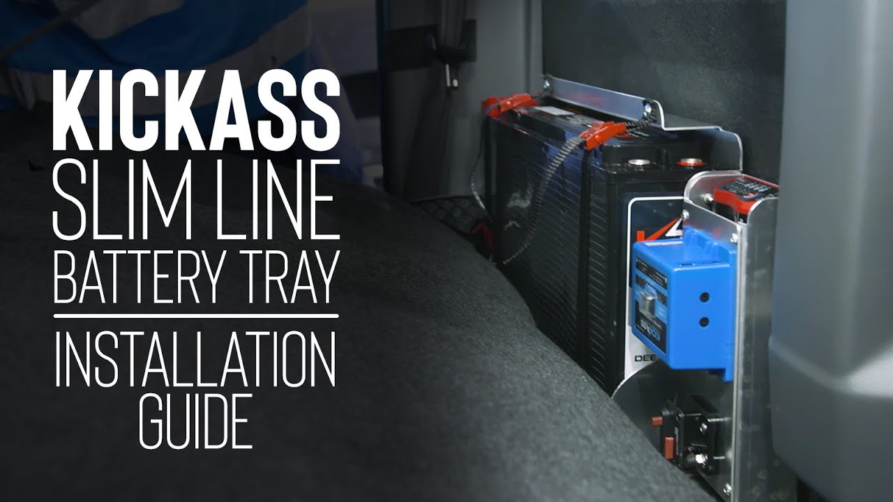 Watch Video of KickAss 12V 120Ah Slimline AGM Battery with Tray, Panel & Wiring Kit