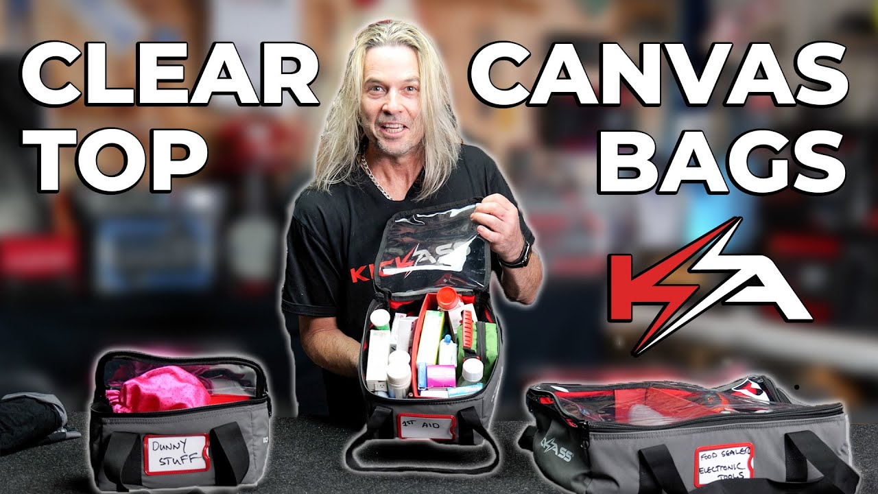 Watch Video of KickAss Canvas Clear Top Storage 25x13x15 Soft Lining